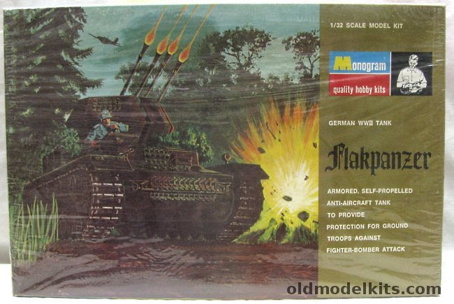Monogram 1/32 Wirbelwind Flakpanzer IV, 6860 plastic model kit